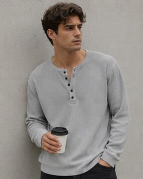 hoodler Men Regular Fit Henley-Neck T-Shirt-picture-34
