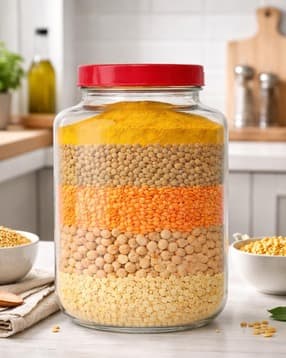 Transparent Glass Jar with Cap-image-26