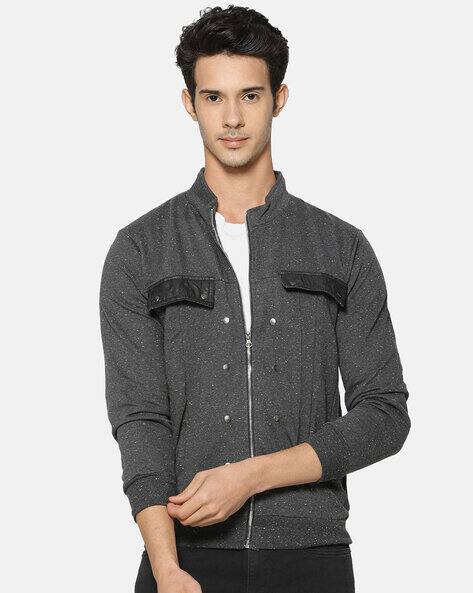 CAHOOT Speckle Print Zip-Front Jacket