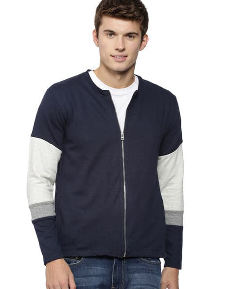 CAHOOT Colour Block Mandarin Collar Jacket