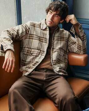 cahoot Men Checked Regular Fit Bomber Jacket with Full Sleeves-picture-30
