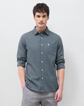 u.s. polo assn. Men Regular Fit Shirt with Patch Pocket-picture-21
