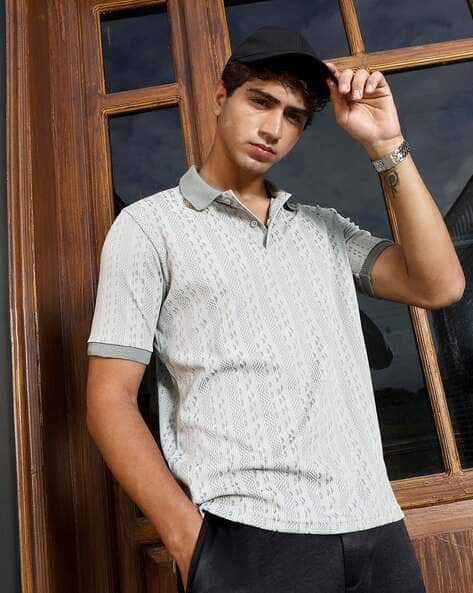 CAHOOT Men Printed Regular Fit Polo T-Shirt