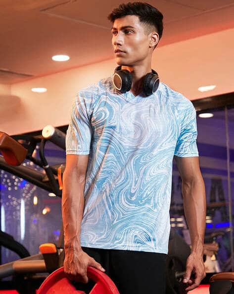 CAHOOT Men Abstract Print Relaxed Fit T-Shirt