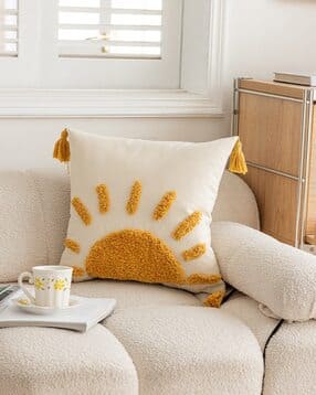 bungalow & beyond Cotton Square Pillow Cover 18" x 18"-picture-20