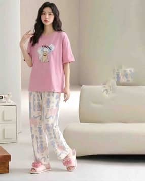 fyre rose Women T-Shirt & Pyjamas Nightwear Set-picture-17