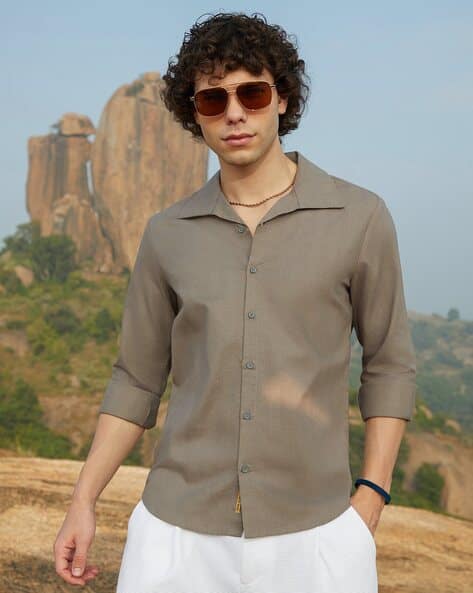 CAHOOT Men Shirt with Spread Collar