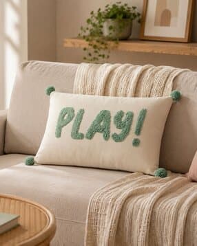 bungalow & beyond Play Tufted Cotton Rectangle Pillow Cover 19" x 12"-picture-51