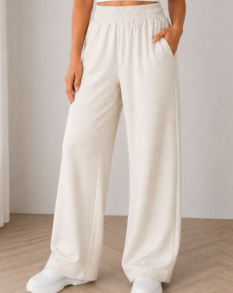 Buda Jeans Co Women Straight Track Pants with Elastic Waist