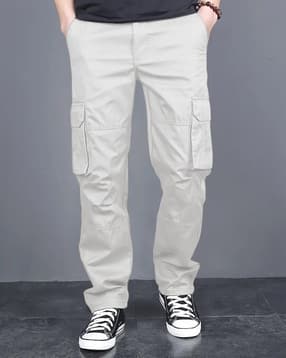Men Relaxed Fit Mid-Rise Cargo Pants-image-40