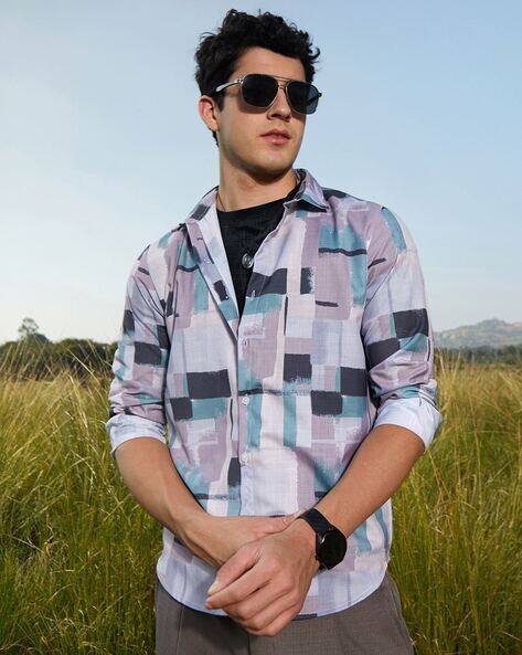 CAHOOT Men Printed Relaxed Fit Spread-Collar Shirt