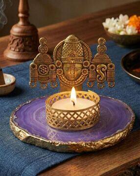 homearte india  Agate Metal Vankateshwer Tealight-picture-26
