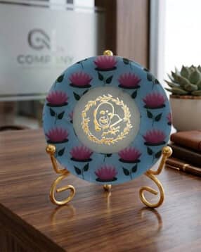 homearte india Marble Round Pichwai Guruji Showpiece -picture-29
