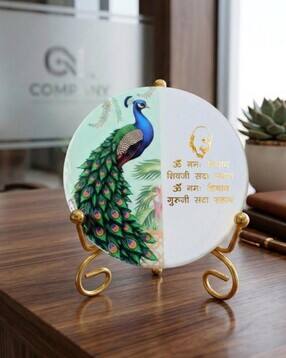 homearte india Marble Half Peacock Guruji Mantra Showpiece -picture-50