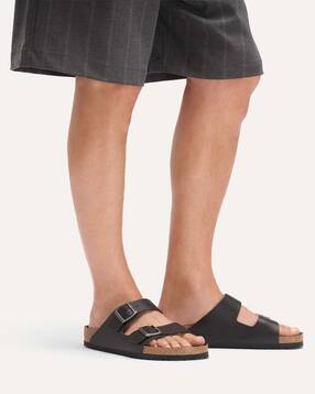 birkenstock Regular Width Black Natural Leather Two Strap Sandal-picture-14