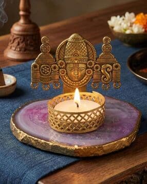 homearte india Agate Metal Vankateshwer Tealight -picture-46