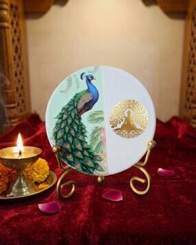 homearte india Marble Half Peacock Buddha Showpiece -picture-44