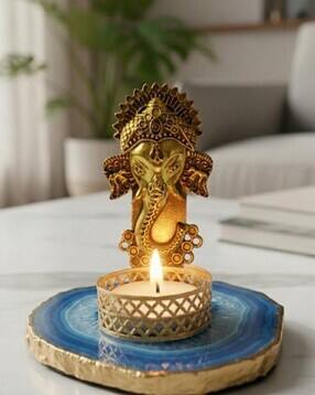 homearte india  Agate Metal Ganesha Tealight -picture-35