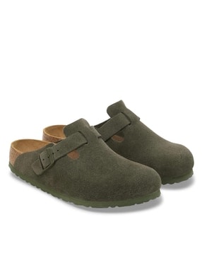 birkenstock Narrow Width Thyme Suede Leather Clogs-picture-53