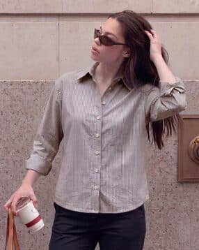 buda jeans co Women Striped Regular Fit Shirt -picture-16