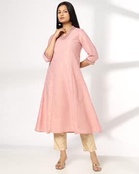 avaasa mix n' match Women Floral Print V-Neck A-Line Kurta-picture-21