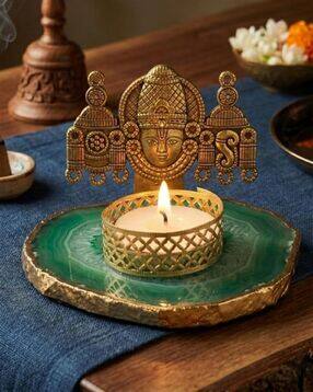 homearte india Agate Metal Vankateshwer Tealight-picture-16