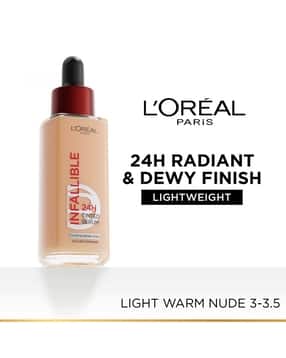 l'oreal paris Infallible 24H Tinted Foundation with Hyaluronic Acid 3-3.5 Light Warm Nude (30 ml)-picture-13