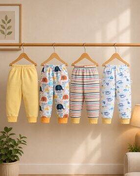 Boy Pack of 4 Printed Joggers with Elasticated Waist-image-28