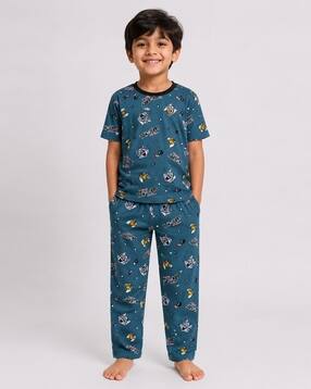 tony & jony Boys Graphic Print T-Shirt & Pyjamas Set-picture-32