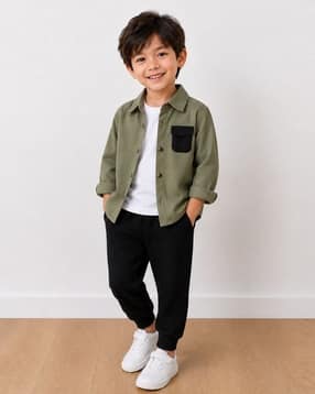 fastdeal x ag Boys Spread-Collar Shirt with Pants Set-picture-11