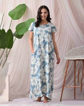 ichaa Women Printed Round-Neck Nighties-picture-10