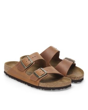 birkenstock Unisex Arizona Unisex Regular Width Natural Leather Oiled Two-Strap Sandals-picture-18