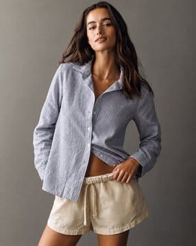 buda jeans co Women Striped Relaxed Fit Full-Sleeve Shirt-picture-25
