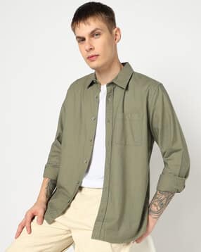 gap Men Regular Fit Spread Collar Shirt-picture-15