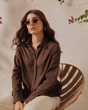 Women Regular Fit Cotton Shirt-image-8