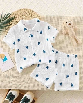 Boys Printed Shirt with Shorts Set-image-45