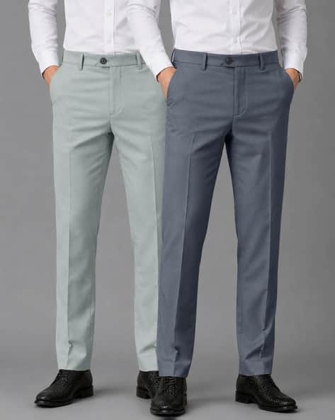 EYEBOGLER Men Pack of 2 Slim Fit Chinos with Insert Pockets