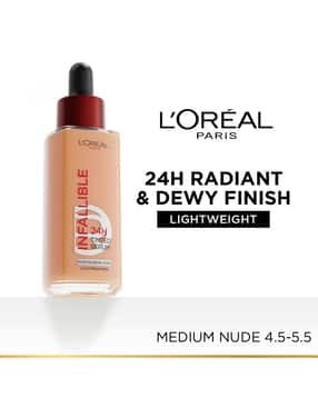 l'oreal paris Infallible 24H Tinted Foundation with Hyaluronic Acid 4.5-5.5 Medium Nude (30 ml)-picture-22