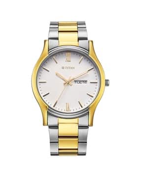titan Men Karishma Regal Classic Day-Date Leather Analogue Dress Watch-10059YL01-picture-19