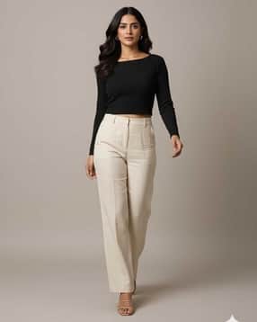 Women Relaxed Fit Crop Top-image-9