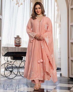 svaraa Women Embroidered 3-Piece Anarkali Kurta Set-picture-33
