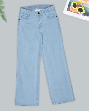 Girls Straight Fit Mid-Rise Jeans-image-20