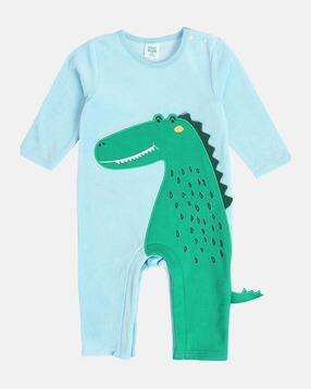 Boys Embroidered Round-Neck Romper-image-36