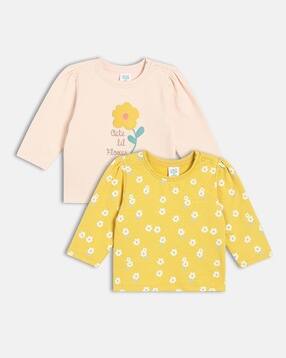 mini klub Girls Pack of 2 Floral Print Tops-picture-22