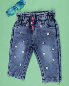 v-mart Girls Embroidered Mid-Rise Relaxed Jeans-picture-12