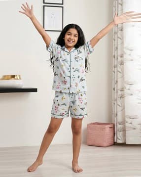 amreliya enterprise Girls Printed Nightsuit Set-picture-35