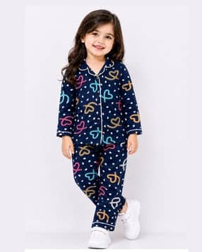 kuchipoo Girls Printed Nightwear Set-picture-44