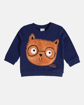 Boys Embroidered Round-Neck Sweatshirt-image-44