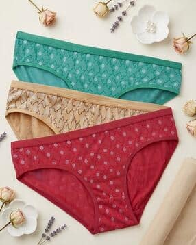 cumsin Pack of 3 Women Printed Hipster Panties-picture-38