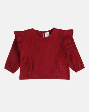 Girls Patterned Regular Fit Top-image-23